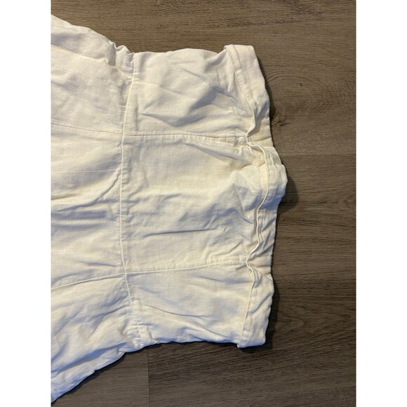 Abercrombie & fitch strapless linen minidress lined fit & flare white bride grad - Picture 4 of 9